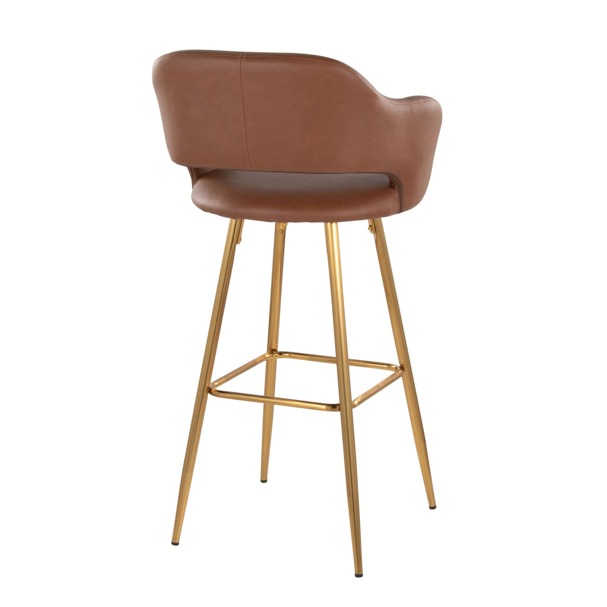 Margarite - Contemporary Fixed Height Barstool With Footrest (Set of 2) With Square by Couch.com