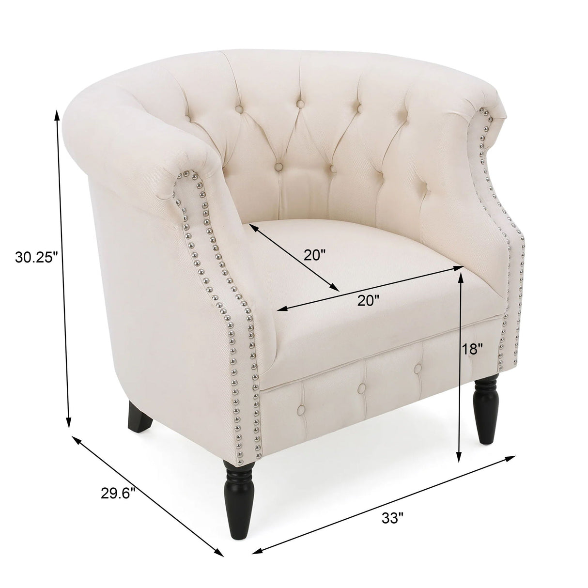 Celestialis - Upholstered Club Chair With Tub Design And Rolled Recessed Armrests by Couch.com