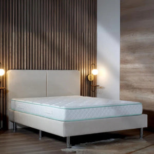 Excellence 9" Medium Tight-Top Hybrid Aloe Vera Foam Encased Pocket Coil Mattress by Couch.com