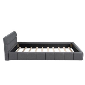 Upholstered Platform Bed With Thick, Grounded Bed With Solid Frame by Couch.com
