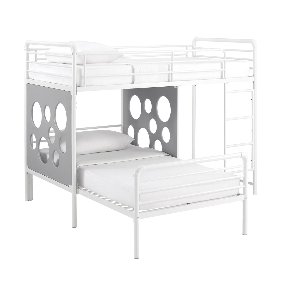Twin Geo Cutout Colorful L-Shaped Bunk Bed by Couch.com