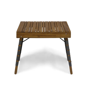 Outdoor Wooden Foldable Side Table - Teak by Couch.com