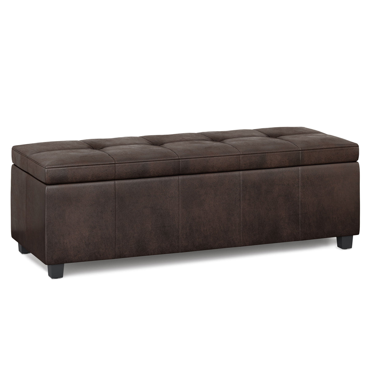 Castleford - Storage Ottoman - Distressed Brown by Couch.com