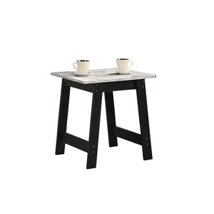 Kenzo - End Table With Faux Marble Top Finish - Black by Couch.com