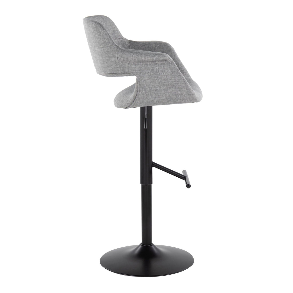 Vintage Flair - Mid Century Modern Adjustable Barstool With Straight T Footrest (Set of 2) by Couch.com