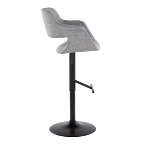 Vintage Flair - Mid Century Modern Adjustable Barstool With Straight T Footrest (Set of 2) by Couch.com