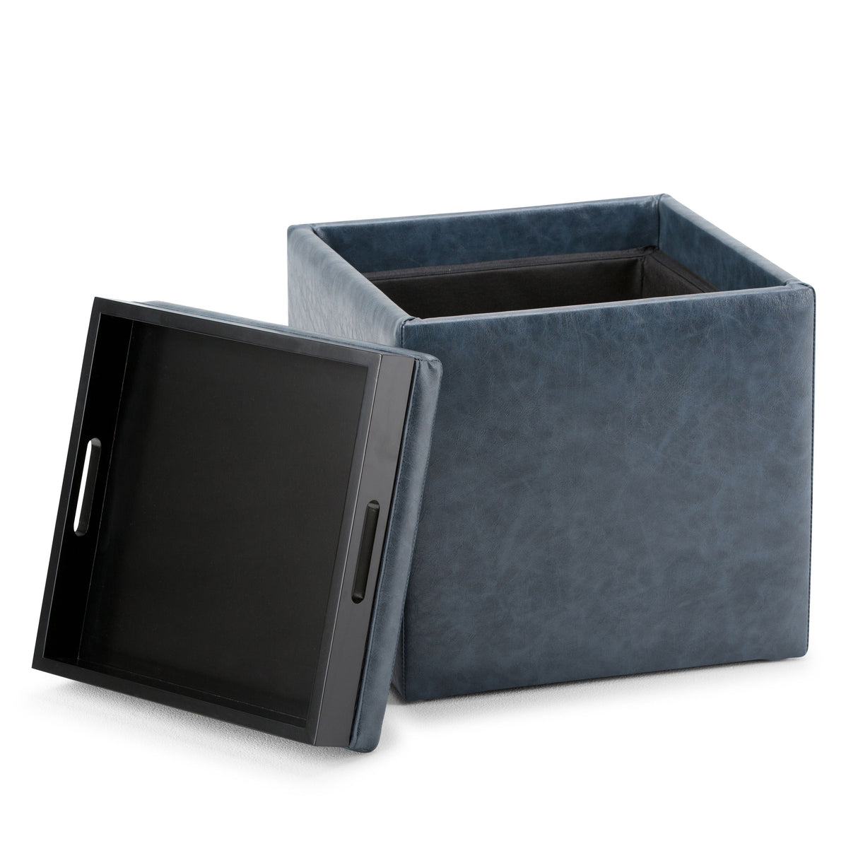 Rockwood - Upholstered Cube Storage Ottoman With Tray by Couch.com
