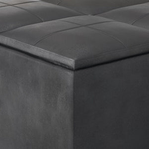 Avalon - Upholstered Square Coffee Table Storage Ottoman by Couch.com