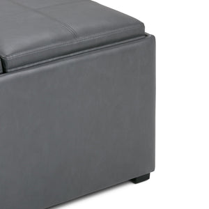 Avalon - Square Coffee Table, Storage Ottoman by Couch.com