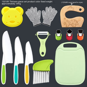 Children's Anti-cutting Gloves Cutting Board Fruit Knife