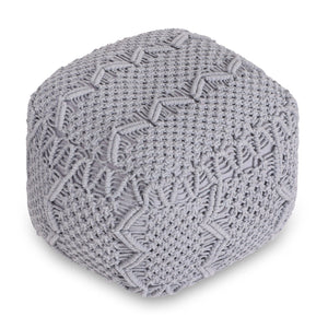 Gauge Hand Knitted Pouf