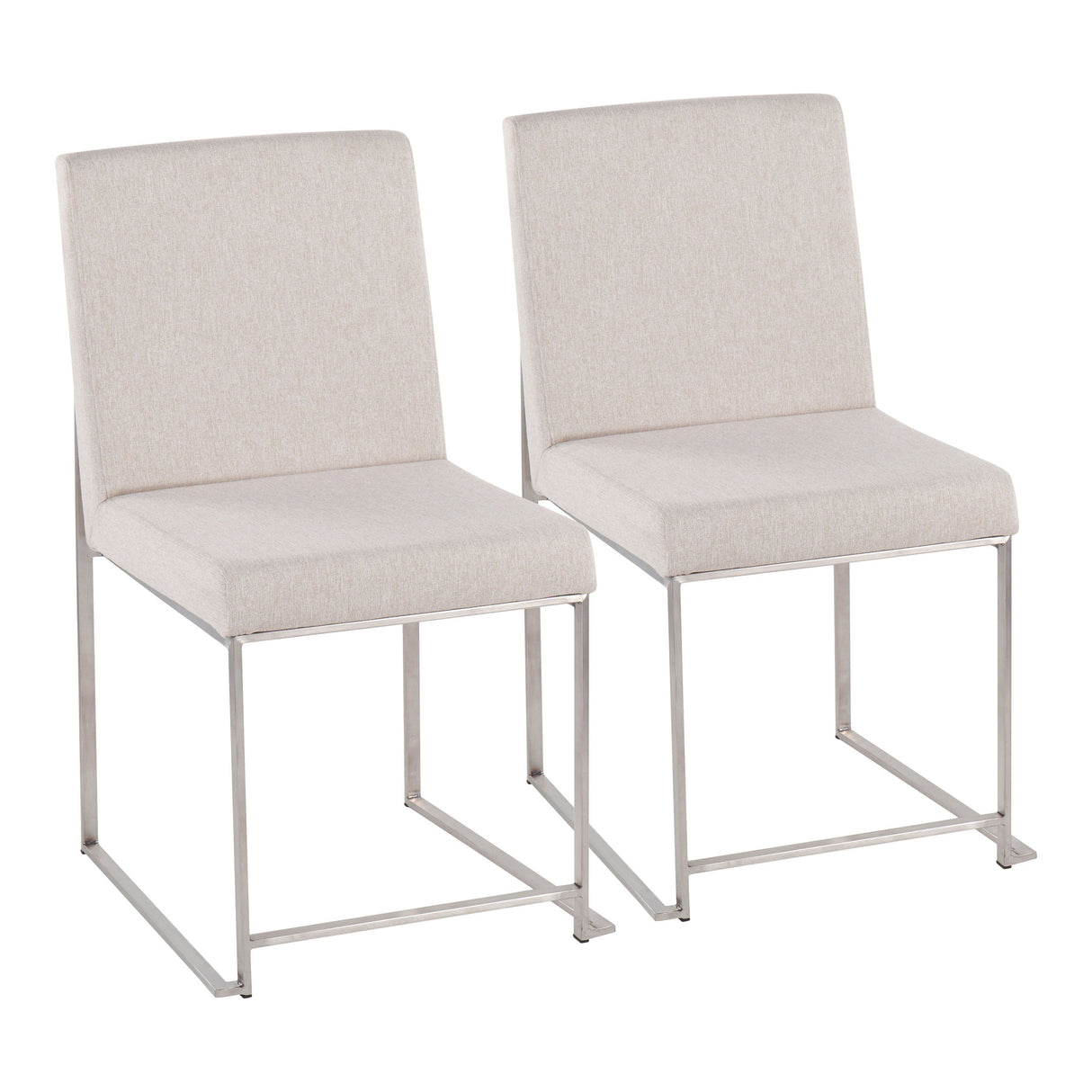 Fuji - Contemporary High Back Dining Chair, Modern Elegance (Set of 2) by Couch.com