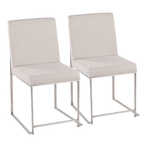 Fuji - Contemporary High Back Dining Chair, Modern Elegance (Set of 2) by Couch.com