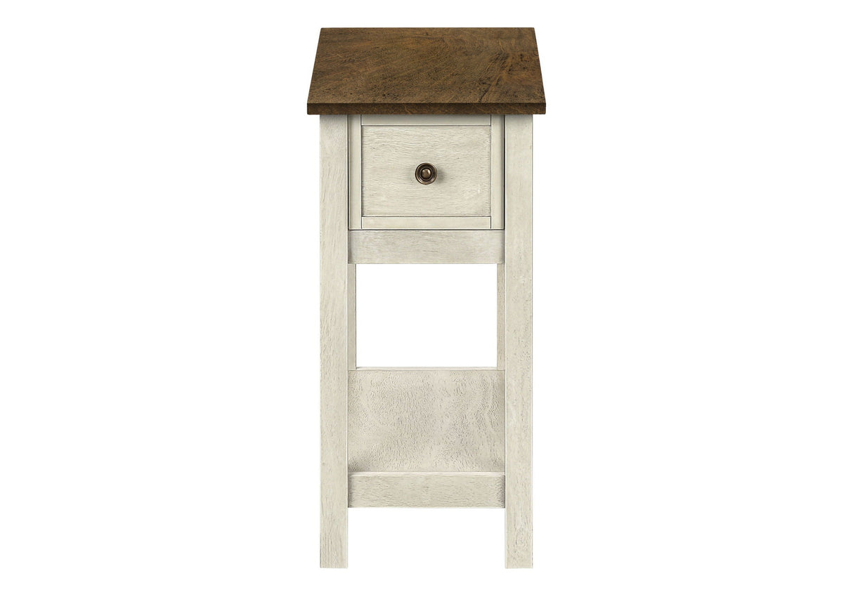 Accent End Table, 2 Tier, Narrow, Lamp, Storage Drawer, Charming Design by Couch.com