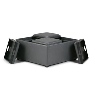 Avalon - Square Coffee Table, Storage Ottoman by Couch.com