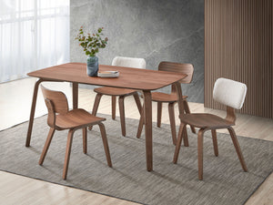 Couch.com Casson 5 Piece Dining Room Set Walnut, Durable Design, Wood Construction, Light Brown Finish by Couch.com