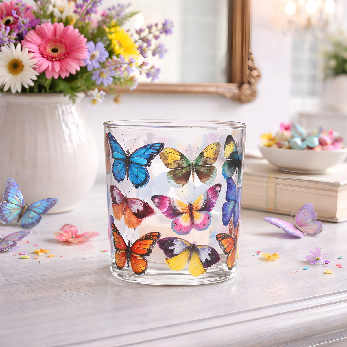 Votive Candle Holder Glass Lantern, Multiple Design Options