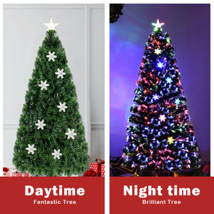 LED Optic Artificial Christmas Tree with Snowflakes-5 Feet