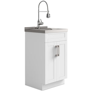 Hennessy - Deluxe Laundry Cabinet With Faucet And Stainless Steel Sink by Couch.com