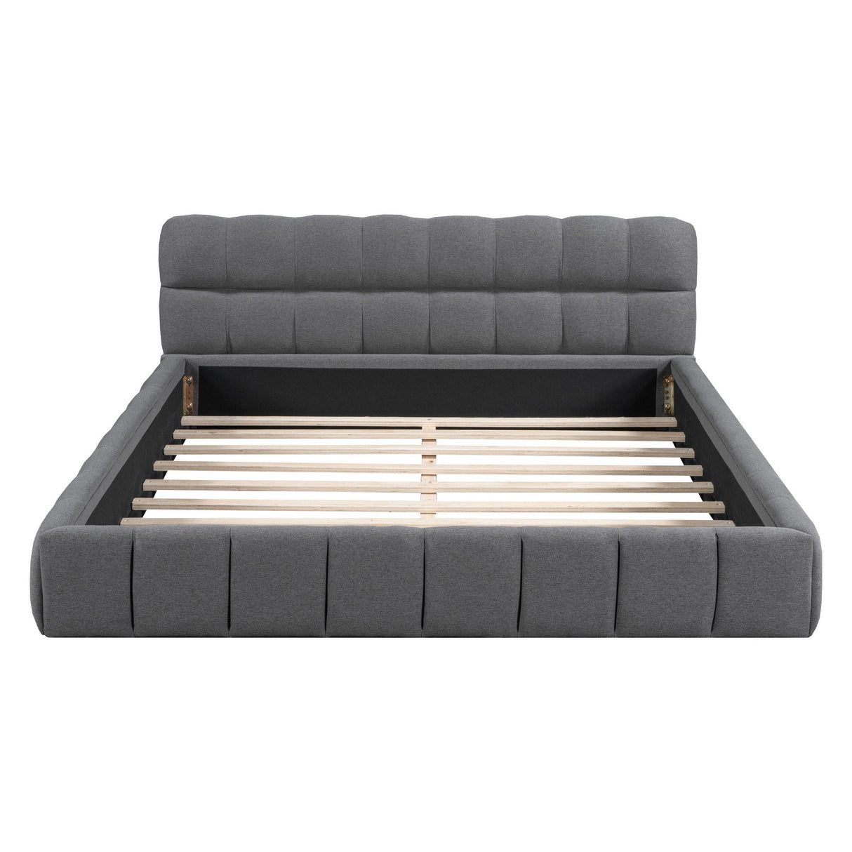Upholstered Platform Bed With Thick, Grounded Bed With Solid Frame by Couch.com