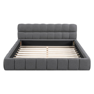Upholstered Platform Bed With Thick, Grounded Bed With Solid Frame by Couch.com