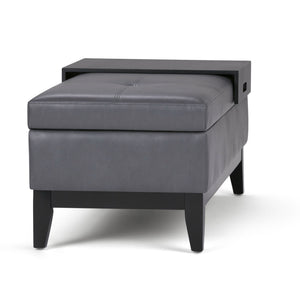 Oregon - Contemporary Storage Ottoman Bench With Tray by Couch.com