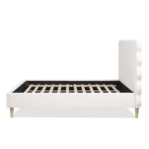 Stockholm - Modern Wavy Headboard Platform Bed by Couch.com