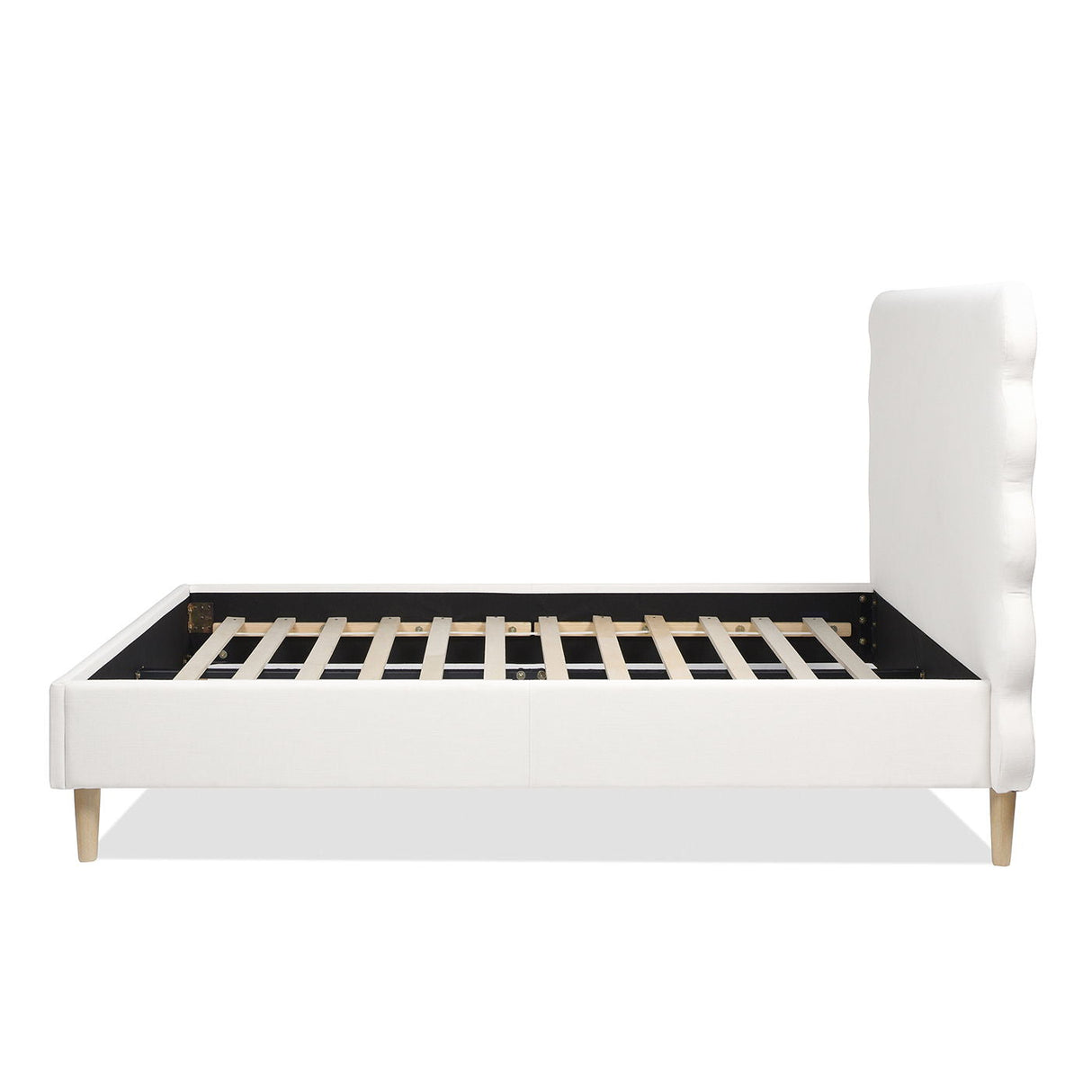 Stockholm - Modern Wavy Headboard Platform Bed by Couch.com