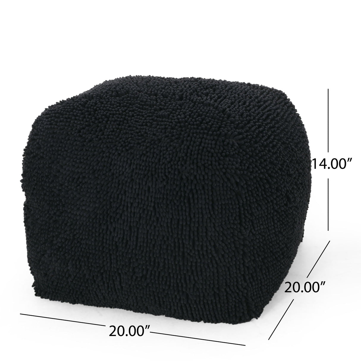 Spongy Microfiber Square Pouf Soft Seating by Couch.com