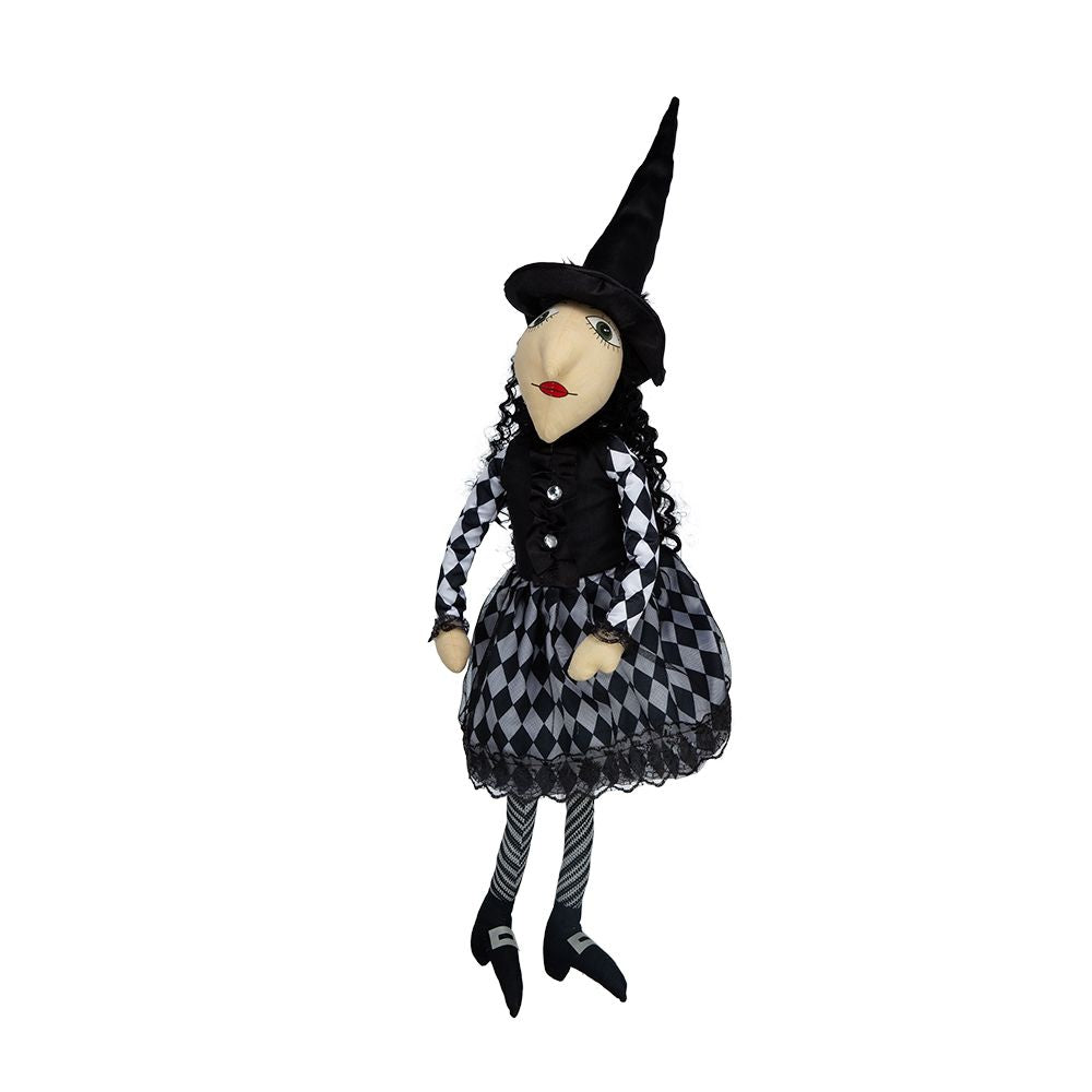 Halloween Sitting Witch Decor - Black by Couch.com