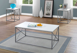 Table Set, Coffee, End, Side, Accent, Living Room, Contemporary, Modern (Set of 3) - White by Couch.com