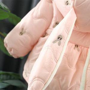 Girls Thickened Cotton Padded Coat Winter Clothes Children's Cotton Wadded Jacket Western Style Winter