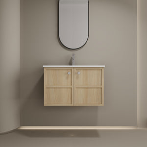 Wall Mounted Bathroom Vanity With Ceramic Sink And 2 Soft Closing Doors by Couch.com