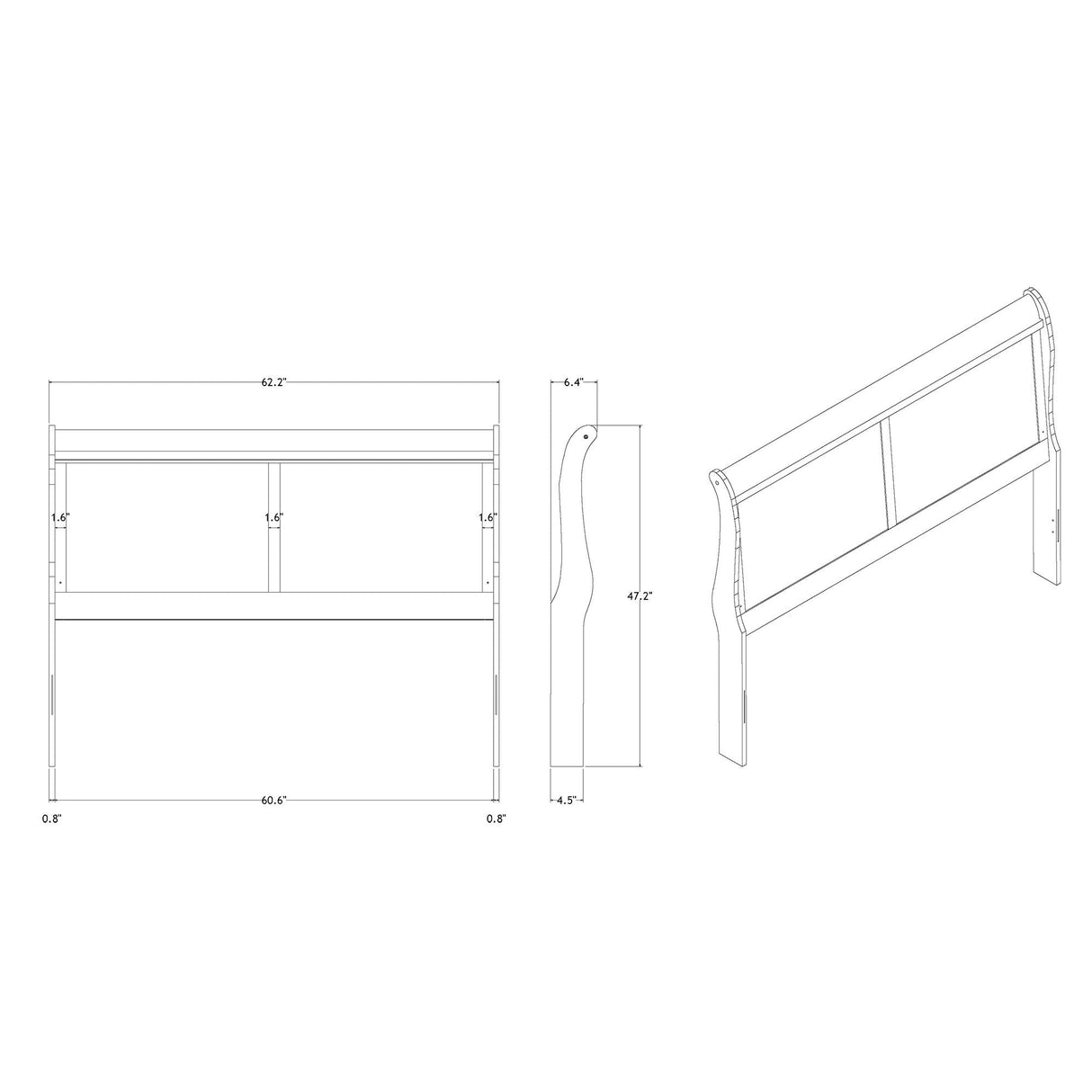 Charlston - 5 Piece Bedroom Set With LED Headboard