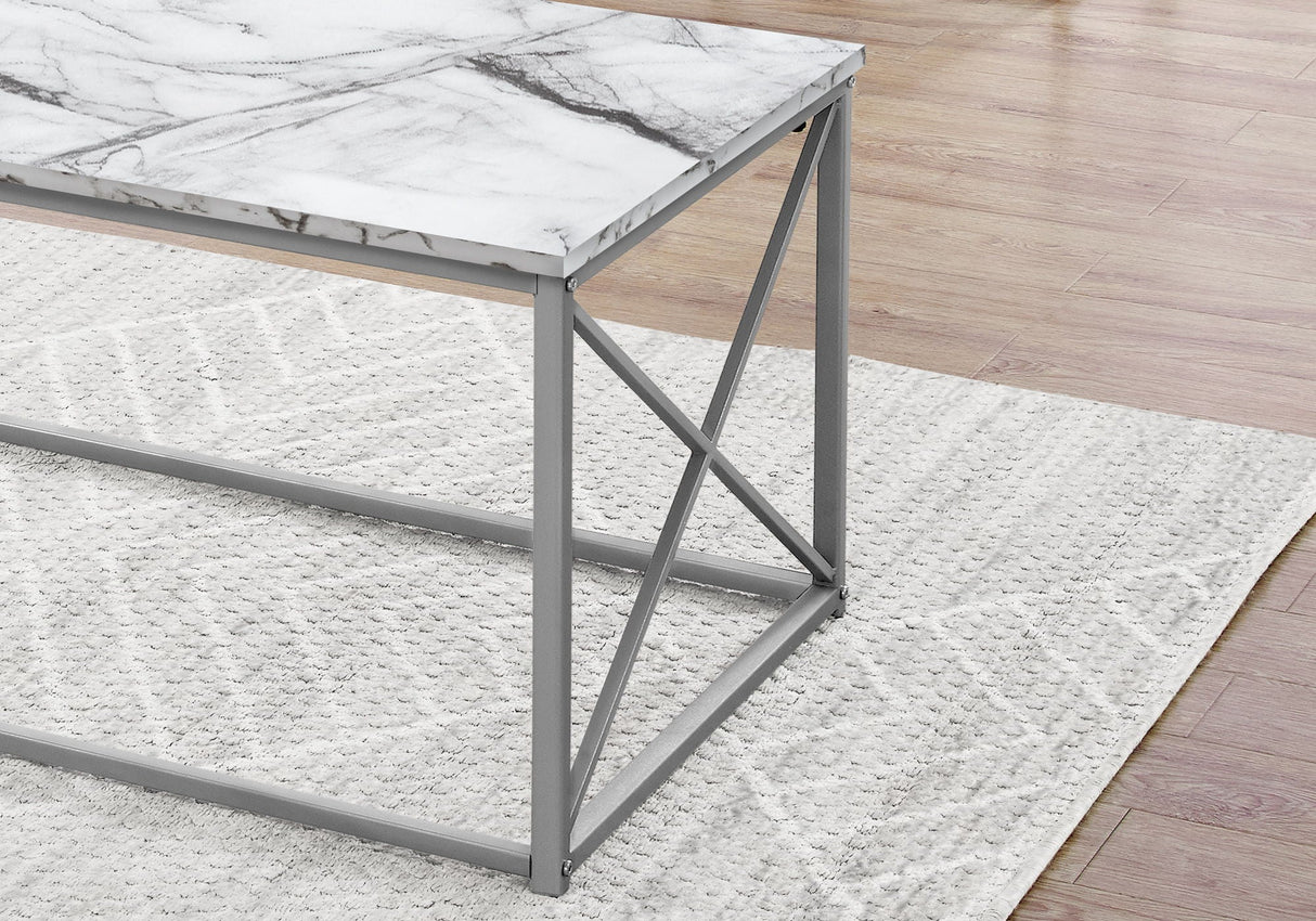 Table Set, Coffee, End, Side, Accent, Living Room, Marble Look Laminate, Contemporary & Modern (Set of 3) by Couch.com