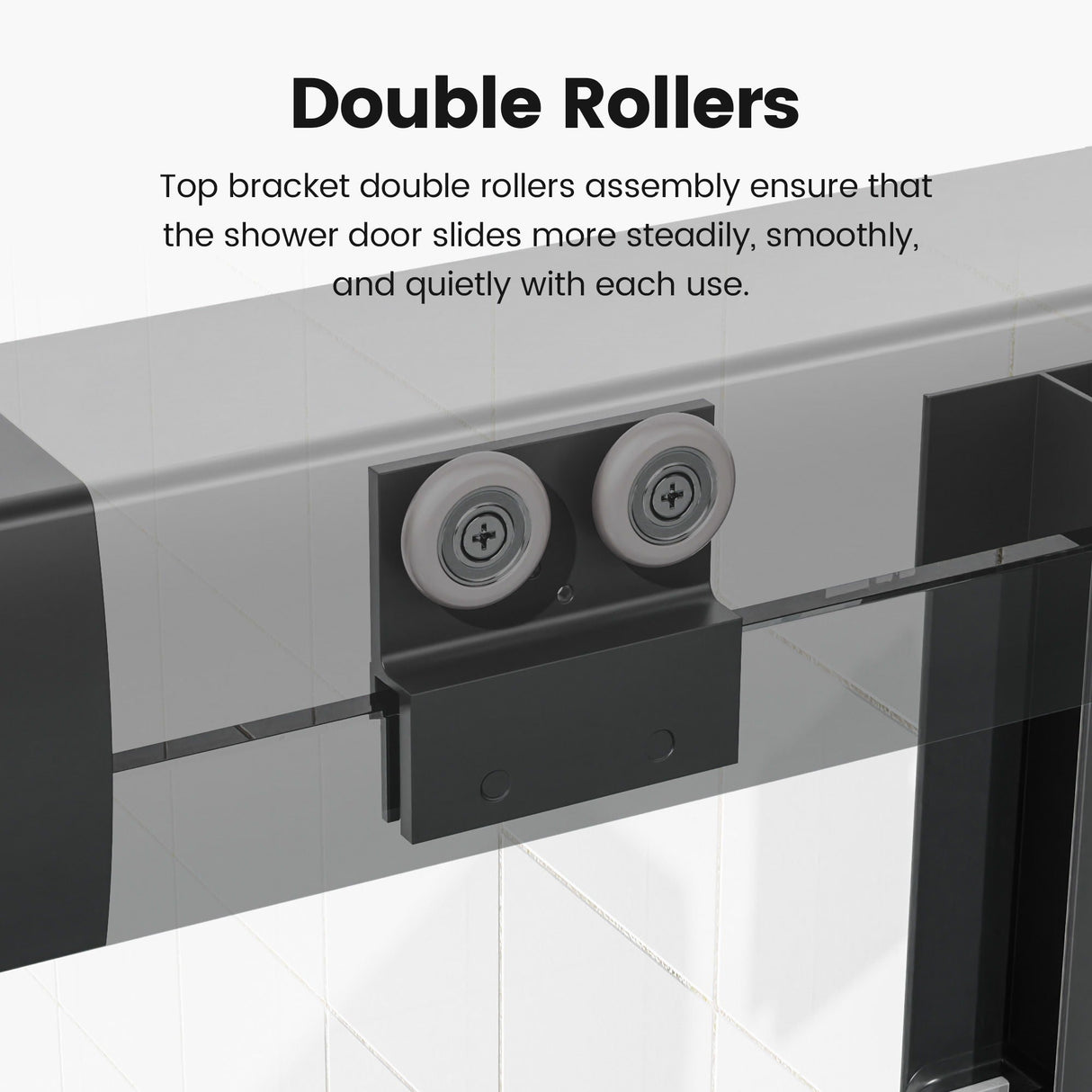 Semi-Frameless Double Sliding Shower Door, Bypass Shower Door, 1 / 4" (6Mm) Thick SGCC Tempered Glass Door by Couch.com