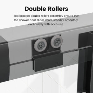 Semi-Frameless Double Sliding Shower Door, Bypass Shower Door, 1 / 4" (6Mm) Thick SGCC Tempered Glass Door by Couch.com