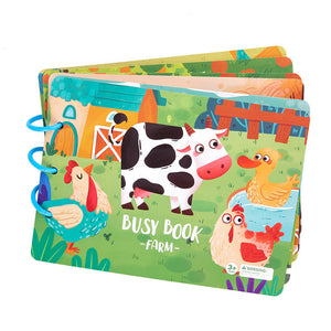 Children's Enlightenment Animal Sticker Book Puzzle Educational Toys Baby Montessori Early Education
