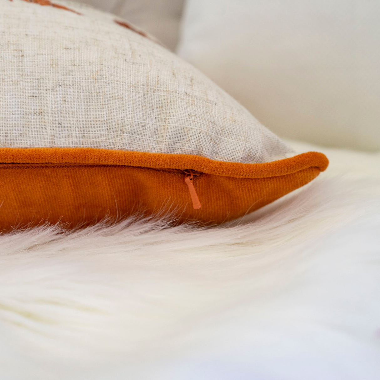 Embroidered Pumpkin Lumbar Throw Pillow – Fall Harvest Accent Cushion