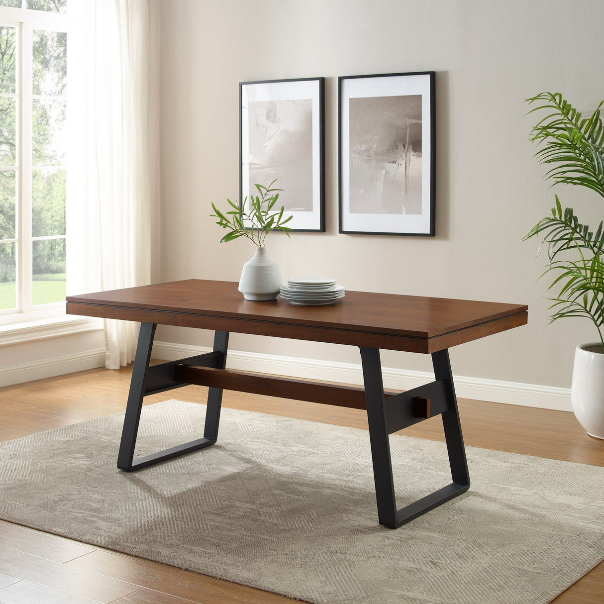 Modern Industrial Large Dining Table by Couch.com