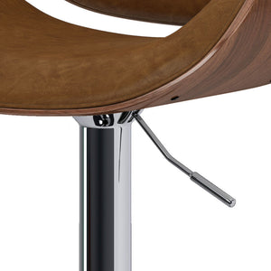 Marana - Multifunctional Handcrafted Bentwood Adjustable Swivel Bar Stool by Couch.com