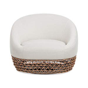 Willow - Upholstered Patio Deep Seating Armchair, Wicker Frame by Couch.com