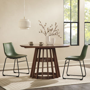 Round Dining Table With Pedestal Base - Brown by Couch.com