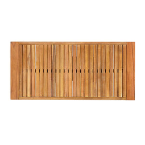 2-Piece Outdoor Teak Acacia Wood Conversation Set