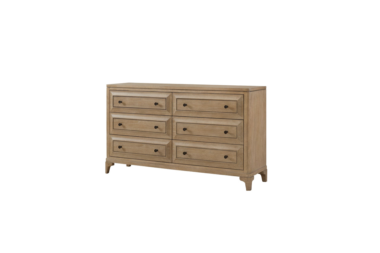 Modern 6 Drawer Dresser - Sand by Couch.com