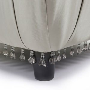 Gracie - Pleated Decorative Ottoman - Flint Gray by Couch.com