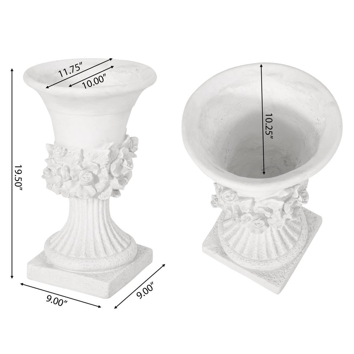 Garden Durable Urn Planter - Antique White by Couch.com
