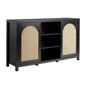 Transitional 2 Door Sideboard With Arched Rattan Panels by Couch.com