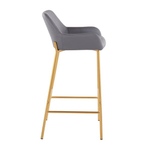 Daniella - Stylish Contemporary Glam Fixed Height Bar Stool (Set of 2) by Couch.com
