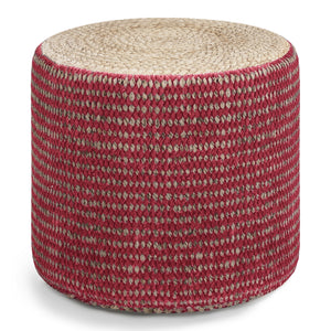 Larissa - Handcrafted Round Braided Pouf by Couch.com